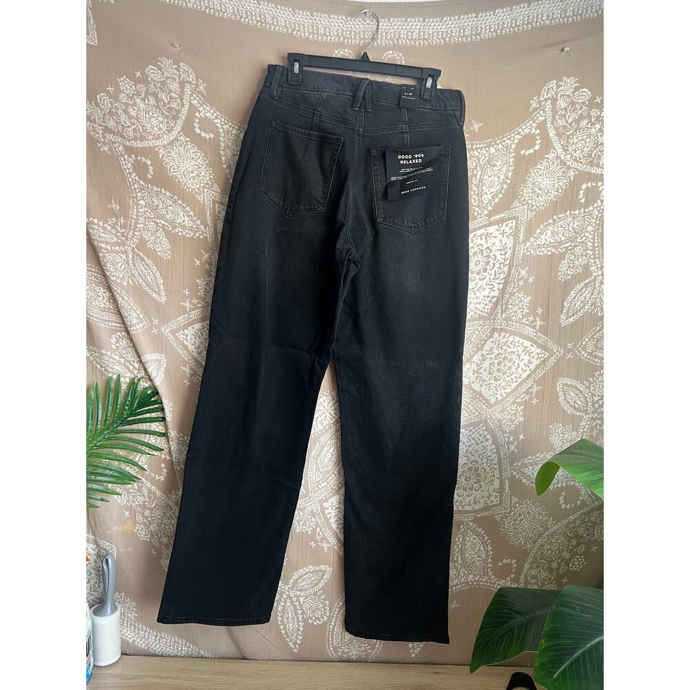 Good American Good '90s Relaxed Jeans Black348 Wash NWT Size 4 / 27 - Picture 5 of 11